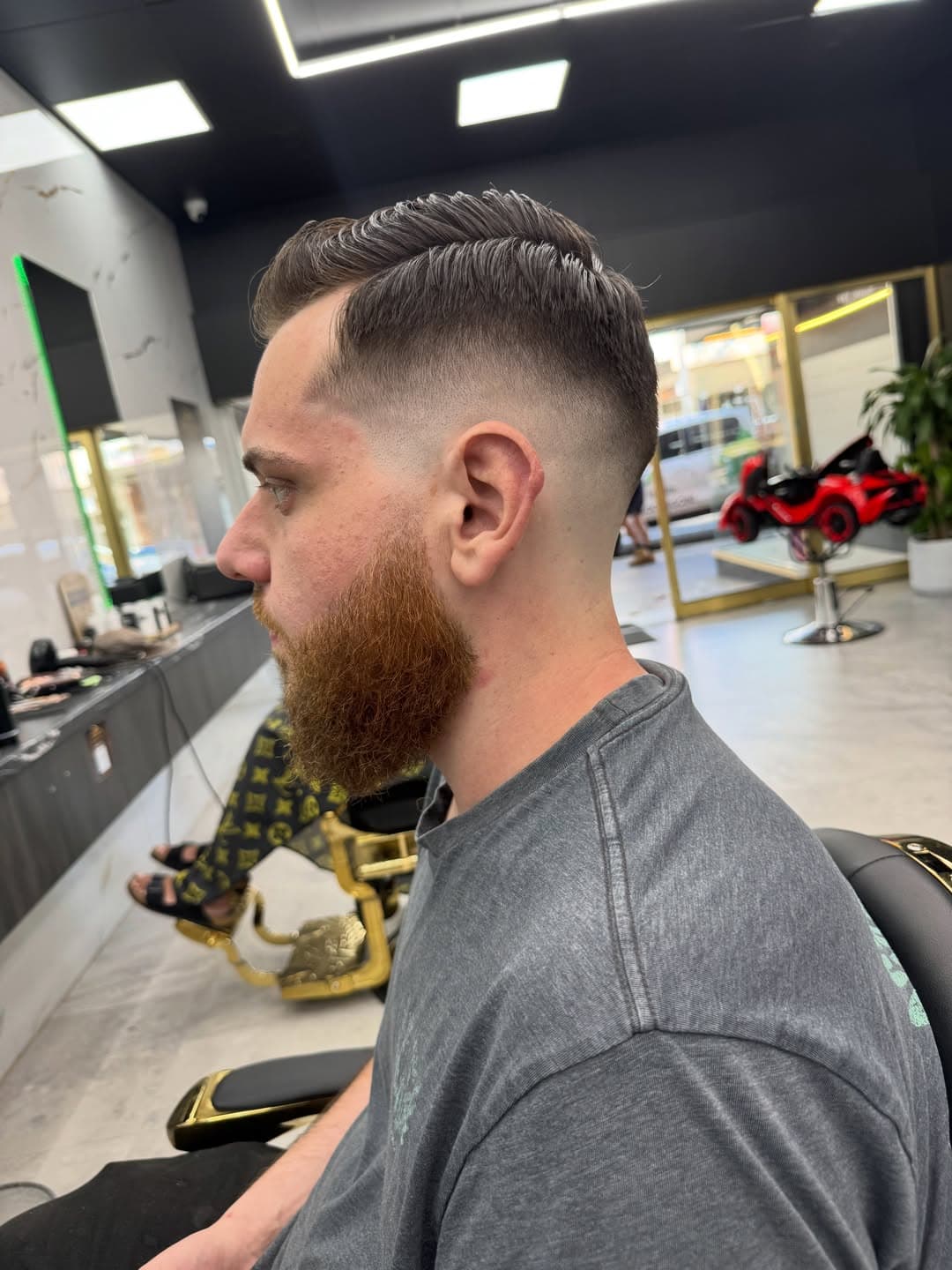 Fade with beard trim